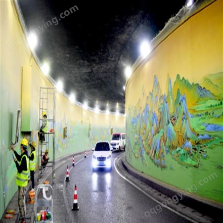 隧道3D墙绘 设计彩绘施工一体化 防水耐晒经久不褪色 