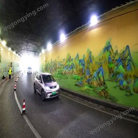 隧道3D墙绘 设计彩绘施工一体化 防水耐晒经久不褪色 